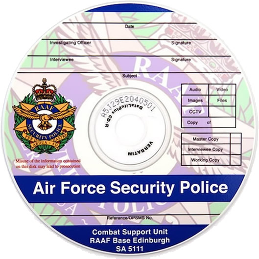 Custom printed AirForce Security CD