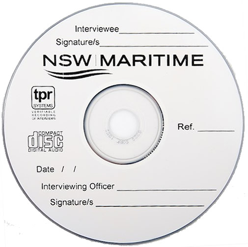 Custom printed NSW Maritime CD